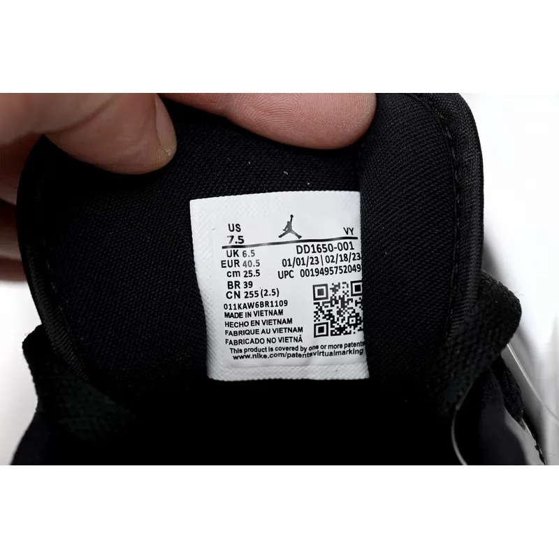 XH Air Jordan aj1 Low Vintage Black And White