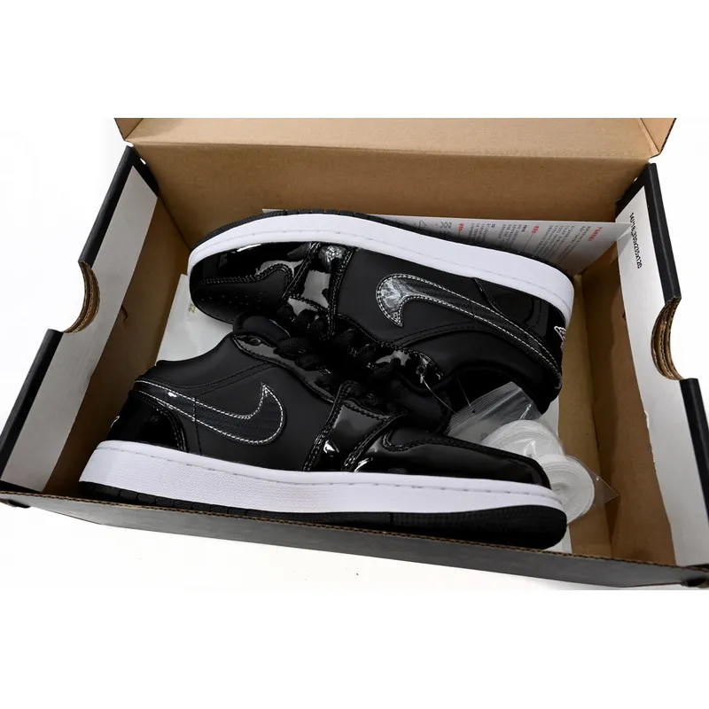 XH Air Jordan aj1 Low Vintage Black And White