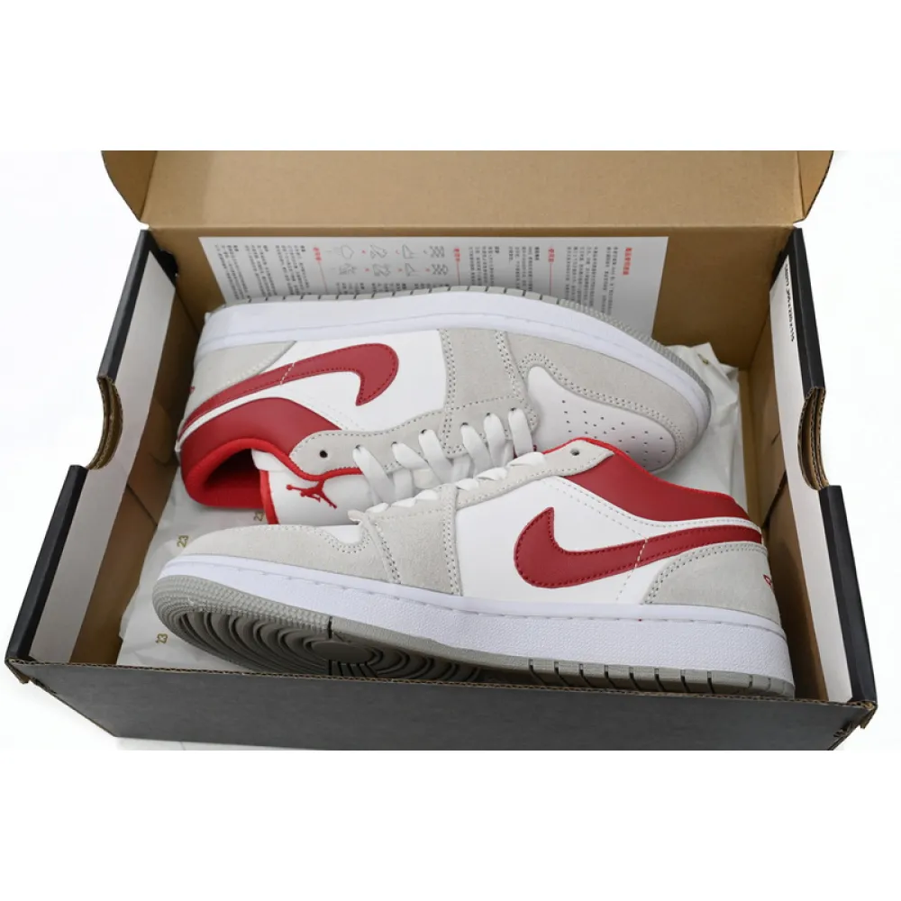 XH Air Jordan 1 Low Light Smoke Grey Gym Red