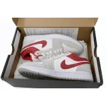 XH Air Jordan 1 Low Light Smoke Grey Gym Red