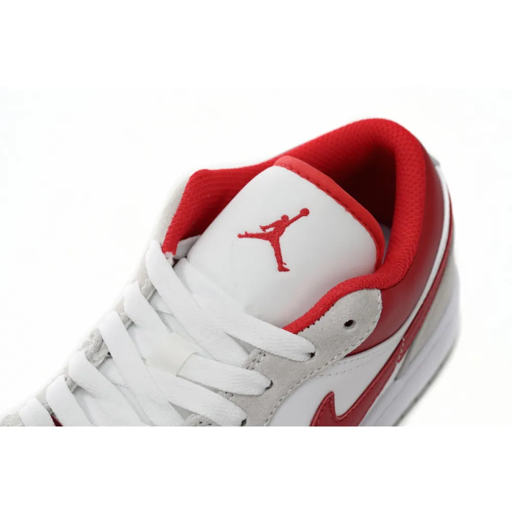 XH Air Jordan 1 Low Light Smoke Grey Gym Red