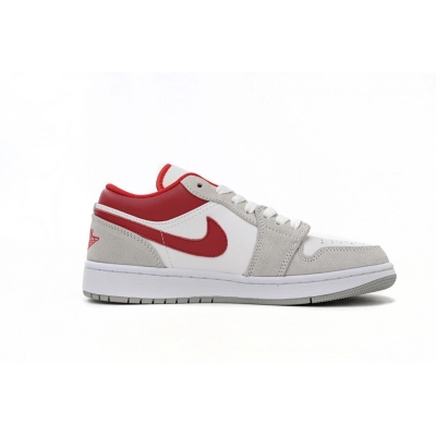 XH Air Jordan 1 Low Light Smoke Grey Gym Red 02