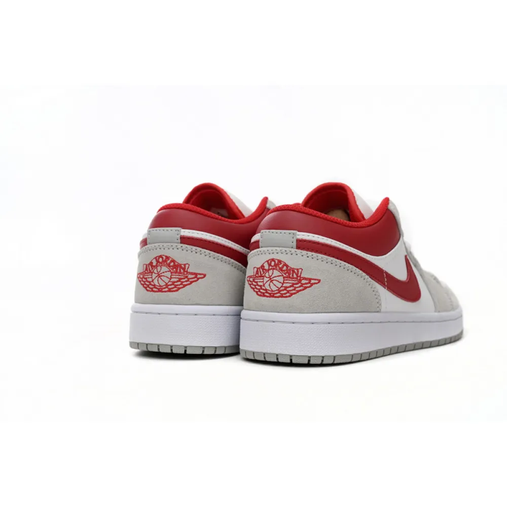 XH Air Jordan 1 Low Light Smoke Grey Gym Red