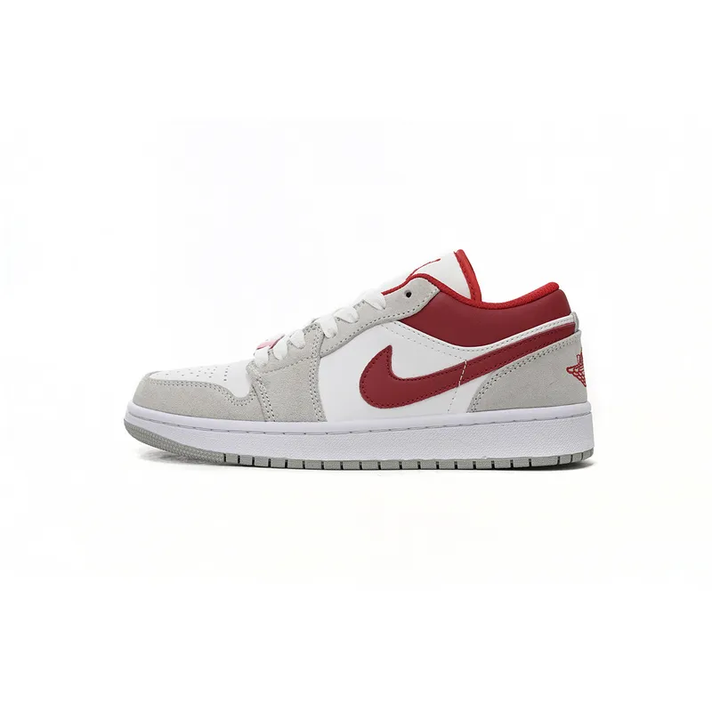 XH Air Jordan 1 Low Light Smoke Grey Gym Red