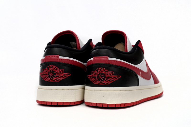 XH Air Jordan aj1 Low White, Red, And Black