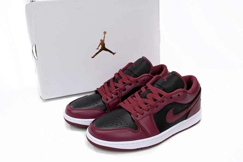 XH Air Jordan aj1 Low Retro Black Red