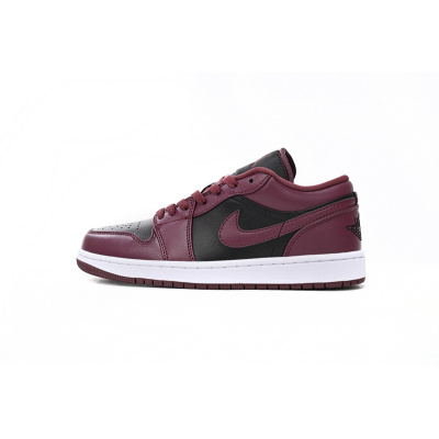 XH Air Jordan aj1 Low Retro Black Red 01