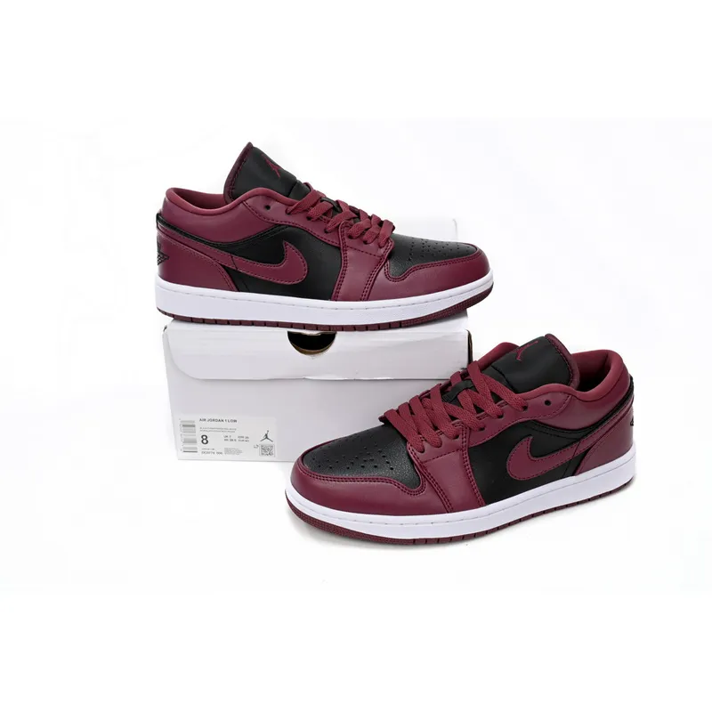 XH Air Jordan aj1 Low Retro Black Red