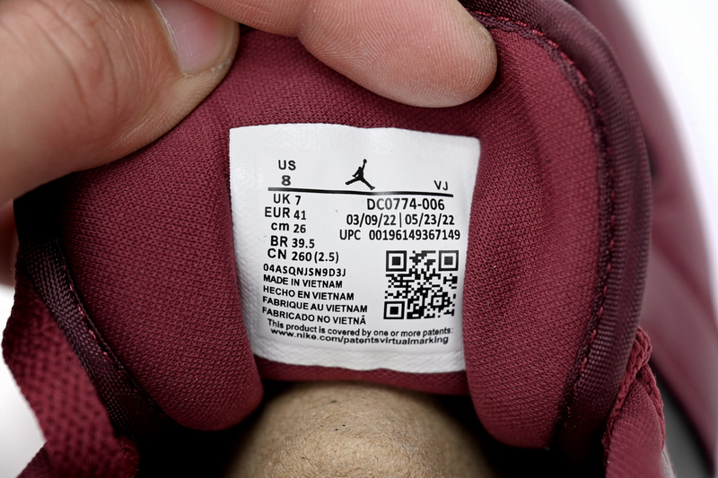 XH Air Jordan aj1 Low Retro Black Red