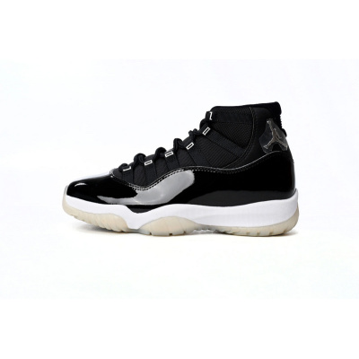 XP Air Jordan 11 25th Anniversary Black Silver Eyelets 01