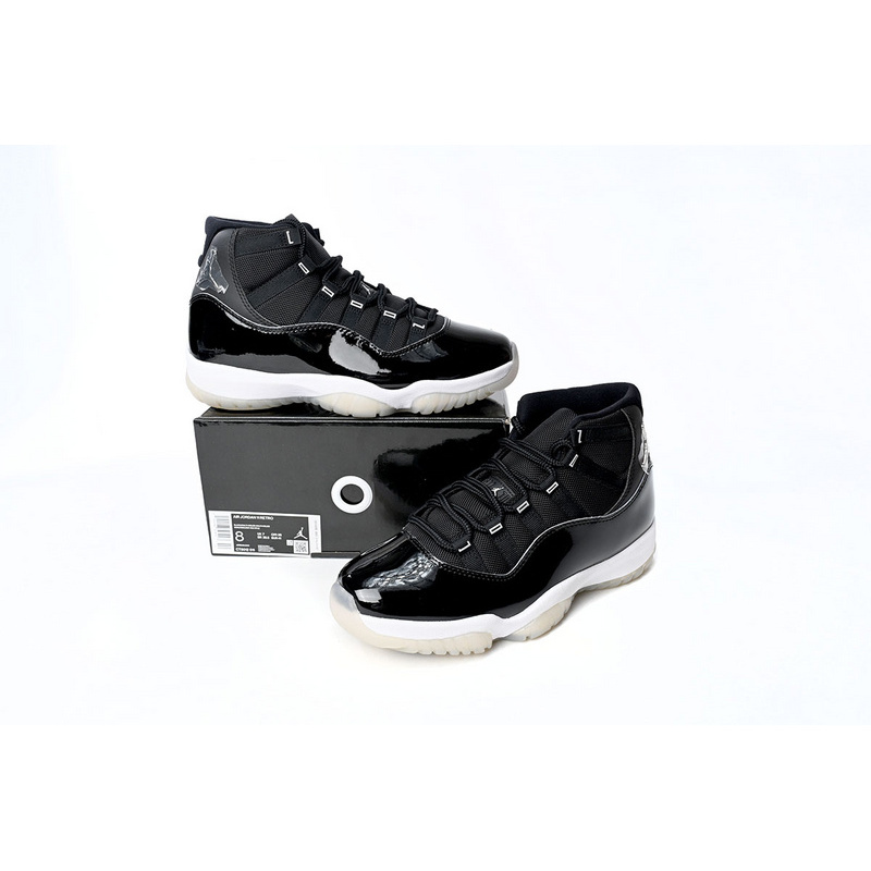 XP Air Jordan 11 25th Anniversary Black Silver Eyelets