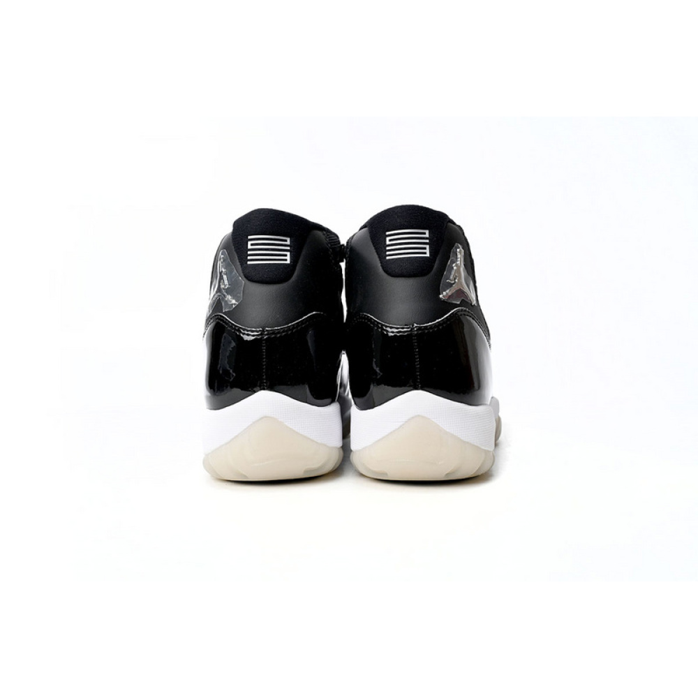 XP Air Jordan 11 25th Anniversary Black Silver Eyelets
