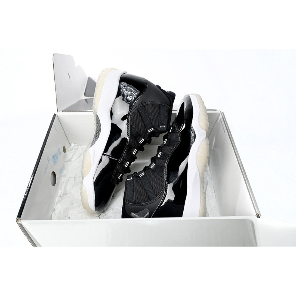 XP Air Jordan 11 25th Anniversary Black Silver Eyelets