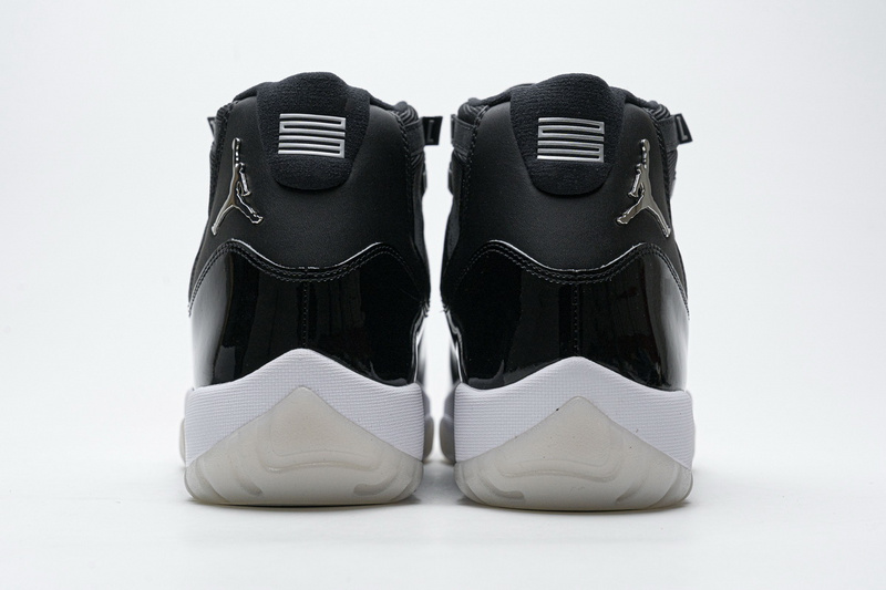 XP Air Jordan 11 25th Anniversary Black Silver Eyelets