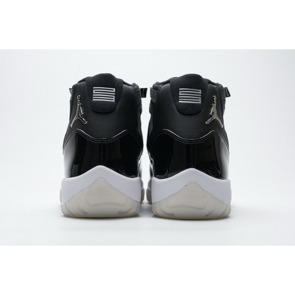 XP Air Jordan 11 25th Anniversary Black Silver Eyelets