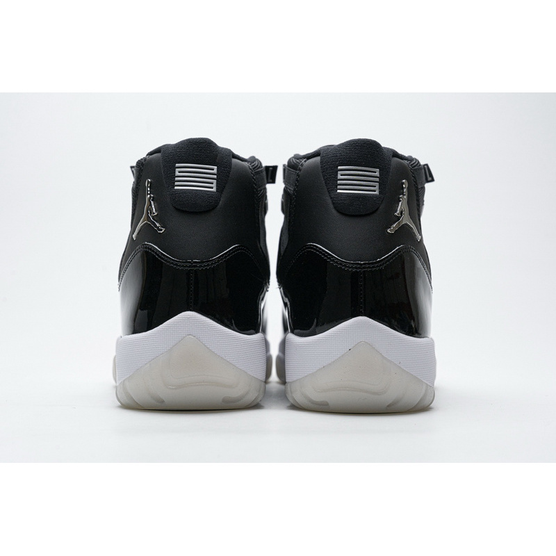 XP Air Jordan 11 25th Anniversary Black Silver Eyelets