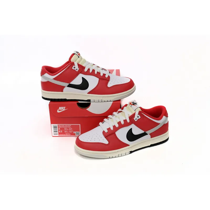 LF Nike SB Dunk Low Chicago Split University Red Light Silver White