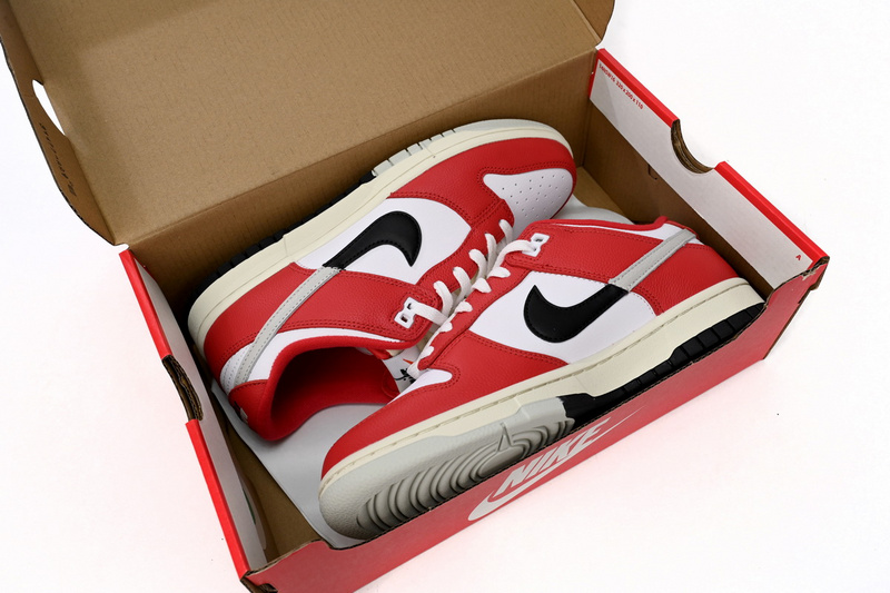 LF Nike SB Dunk Low Chicago Split University Red Light Silver White