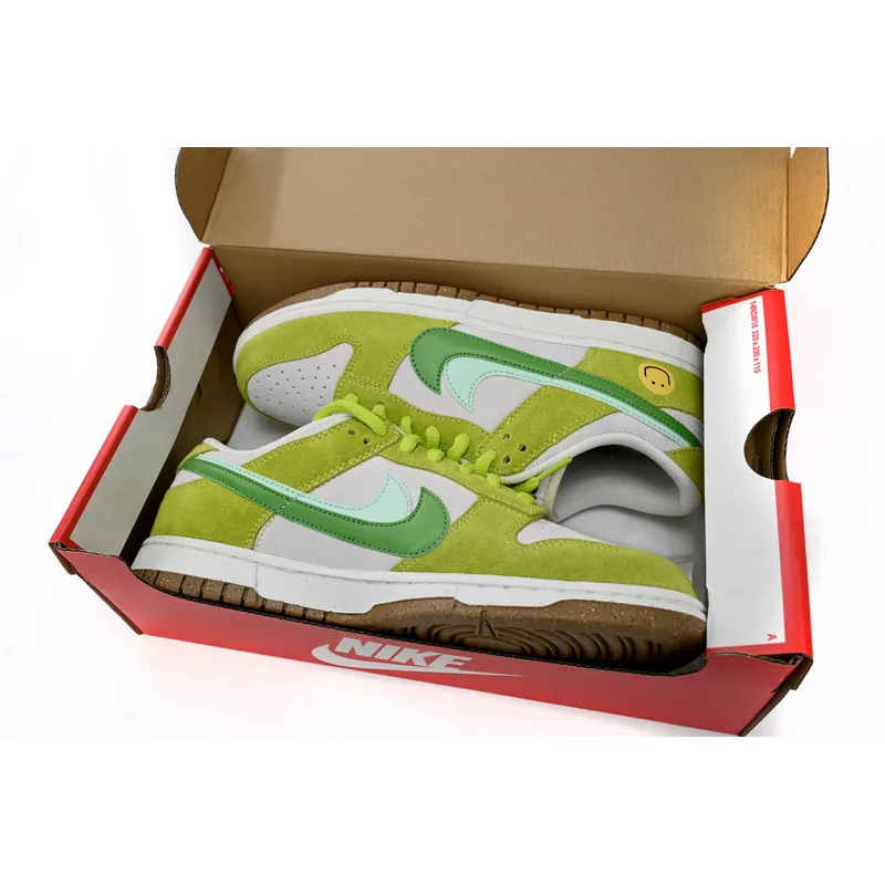 LF Nk SB Dunk Low 85 Gray Green Apple Double Hook