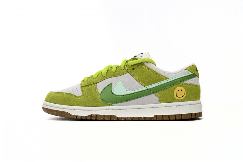 LF Nk SB Dunk Low 85 Gray Green Apple Double Hook