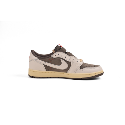 OG Travis Scott x Air Jordan 1 Low White Brown Barb 02