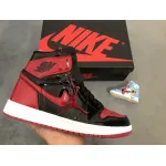 XP Air Jordan 1 High “Banned”  Patent Leather MirrorForBiddenWear