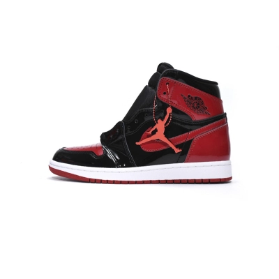 XP Air Jordan 1 High “Banned”  Patent Leather MirrorForBiddenWear 01