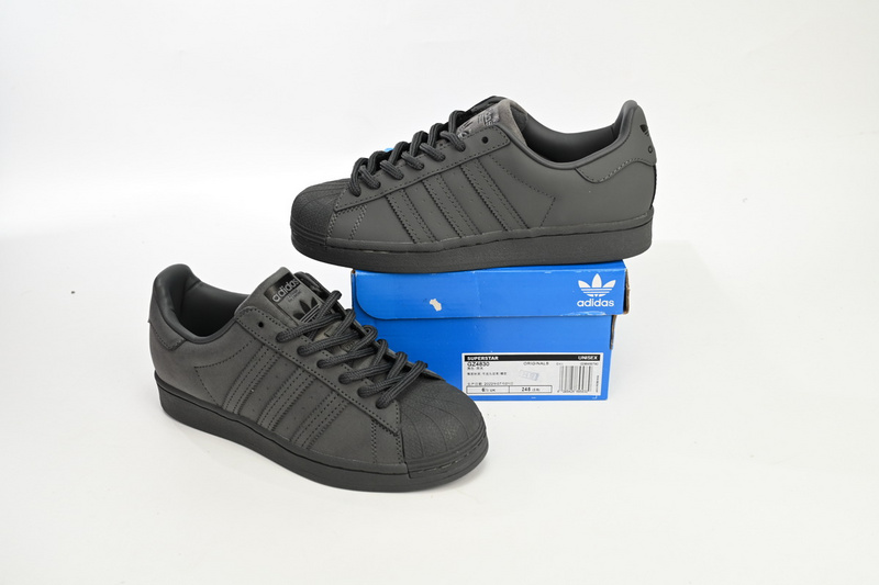  Adidas Superstar Shoes White Black Carbon Black