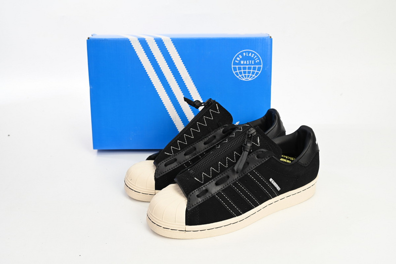  Adidas Superstar Shoes White Black Co Branded Black And White