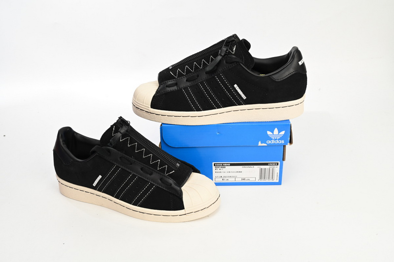  Adidas Superstar Shoes White Black Co Branded Black And White