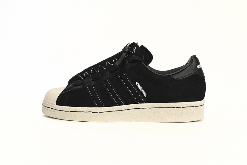  Adidas Superstar Shoes White Black Co Branded Black And White