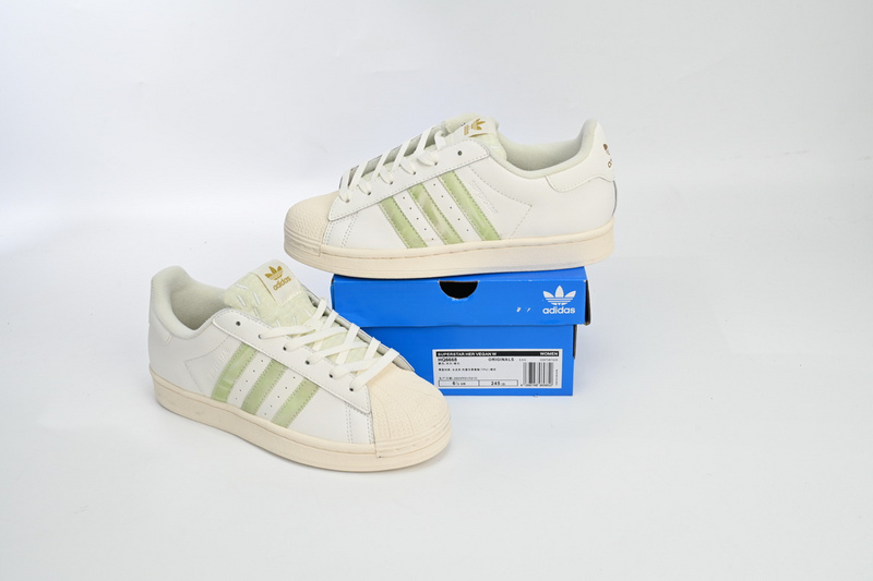 Adidas Superstar Shoes White Black Gold Beige Green