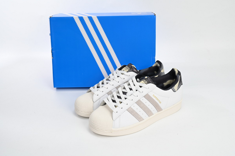  Adidas Superstar Shoes White Black Gold White
