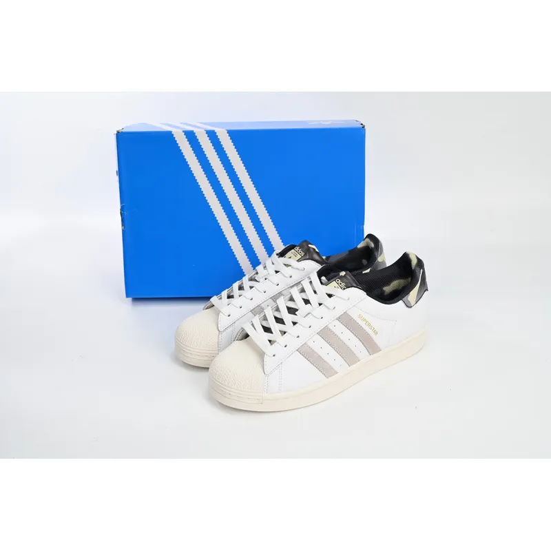  Adidas Superstar Shoes White Black Gold White