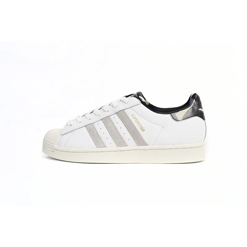  Adidas Superstar Shoes White Black Gold White