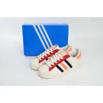  Adidas Superstar Shoes White Black Gold White Red