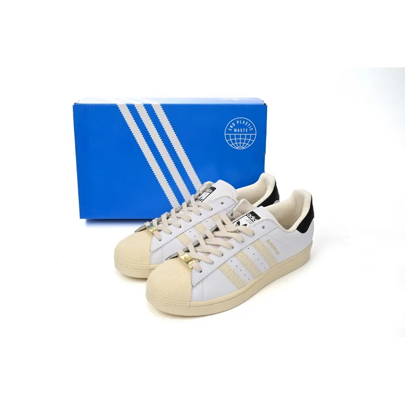  Adidas Superstar Shoes White Black Rice