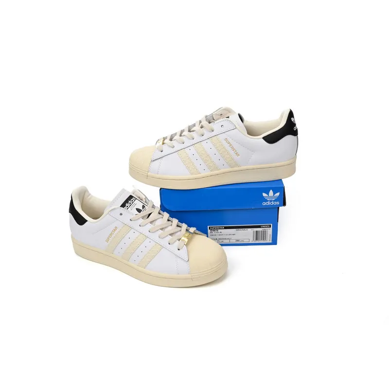  Adidas Superstar Shoes White Black Rice