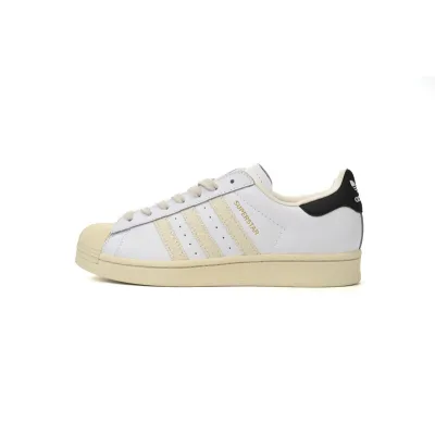  Adidas Superstar Shoes White Black Rice 01