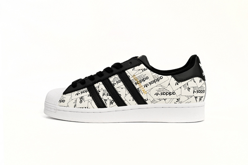  Adidas Superstar Shoes White Black White Black Red