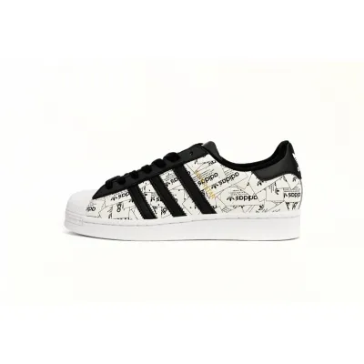  Adidas Superstar Shoes White Black White Black Red 01