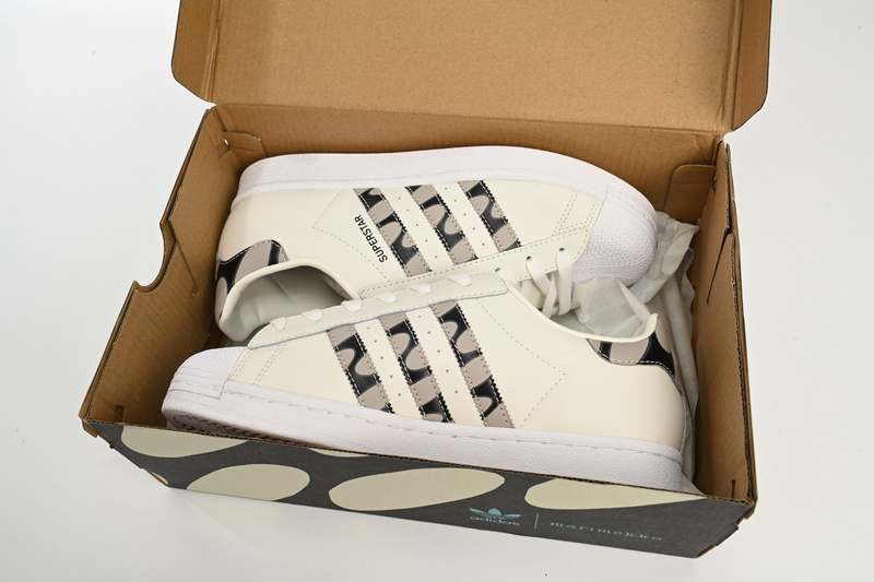  adidas Superstar Shoes White Co Branded Black And White