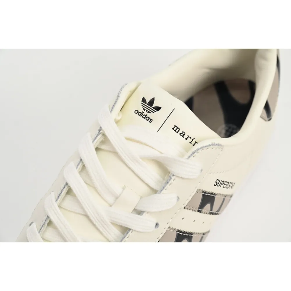  adidas Superstar Shoes White Co Branded Black And White