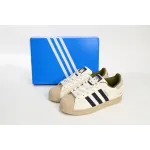 Adidas Superstar Shoes White Grey Blue