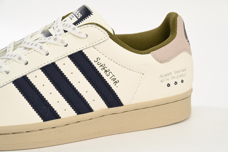 Adidas Superstar Shoes White Grey Blue