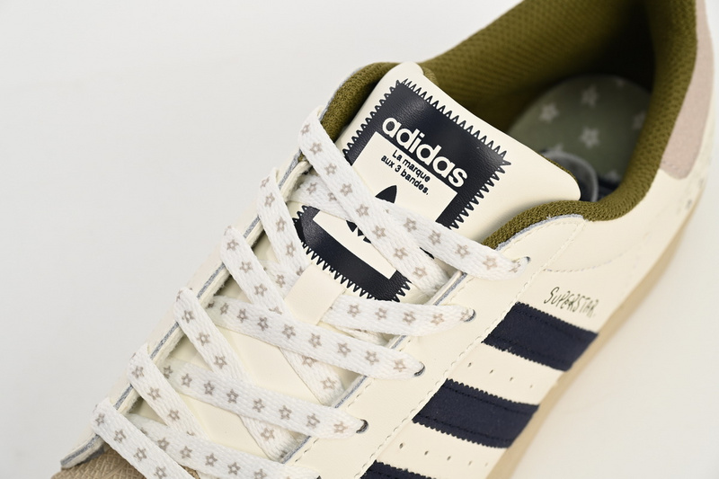 Adidas Superstar Shoes White Grey Blue