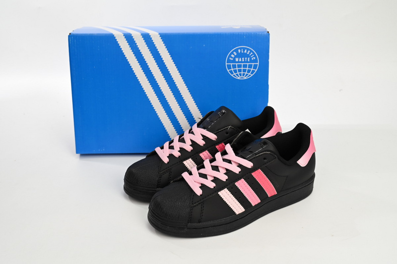  Adidas Superstar Shoes White New Cherry Blossom Gradient Black Pink