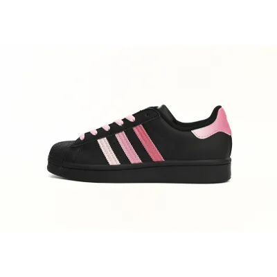  Adidas Superstar Shoes White New Cherry Blossom Gradient Black Pink 01