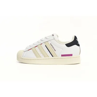  Adidas Superstar Shoes White New Cherry Blossom Gradient Black White Red 01