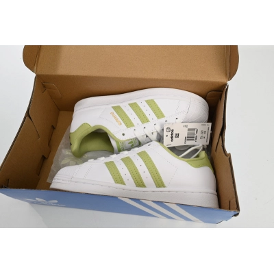  Adidas Superstar Shoes White New Cherry Blossom White Green 02